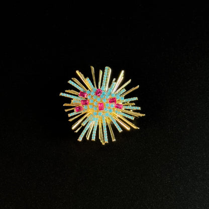 Blue Firework Magnetic Cufflinks