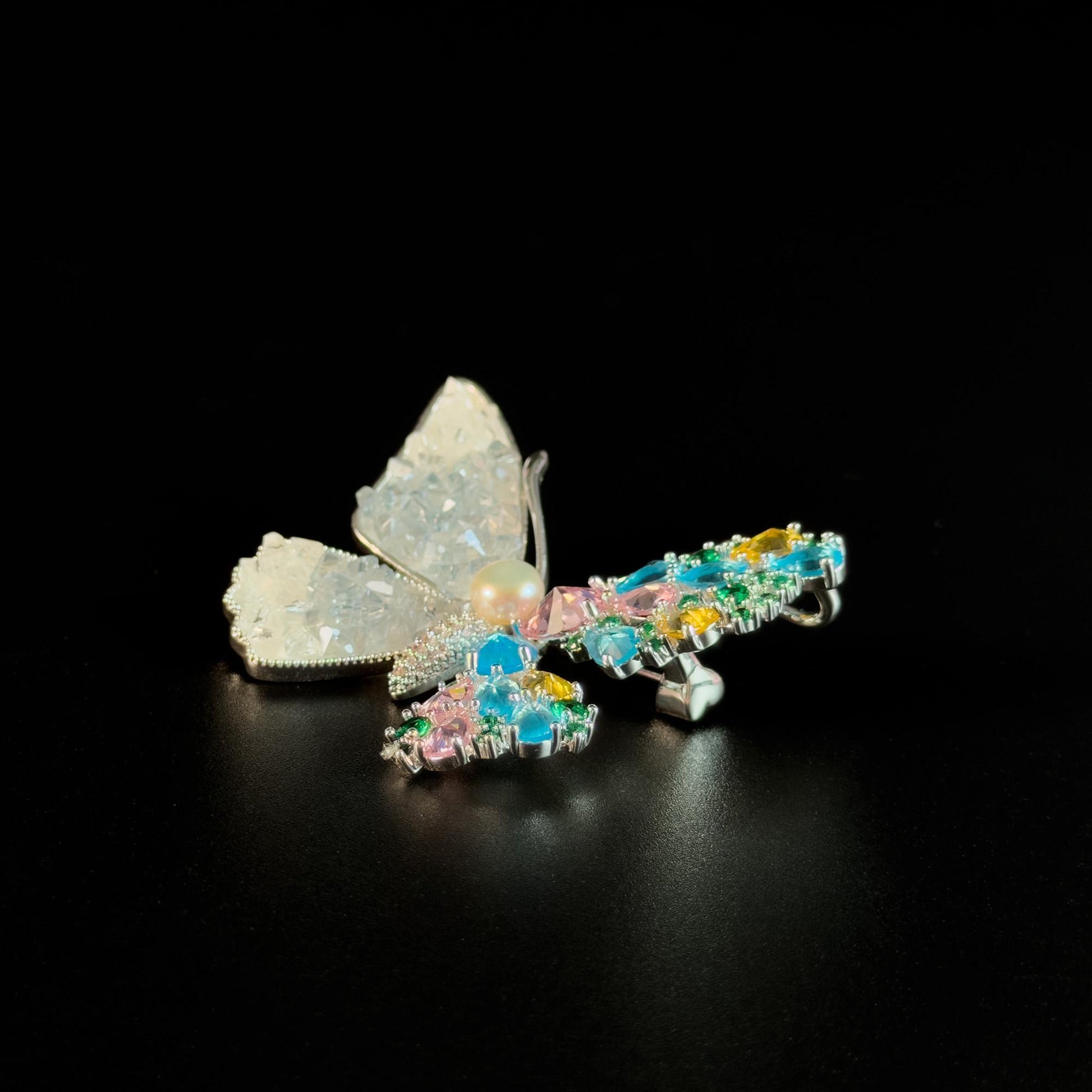 Colorful Crystal Butterfly Brooches