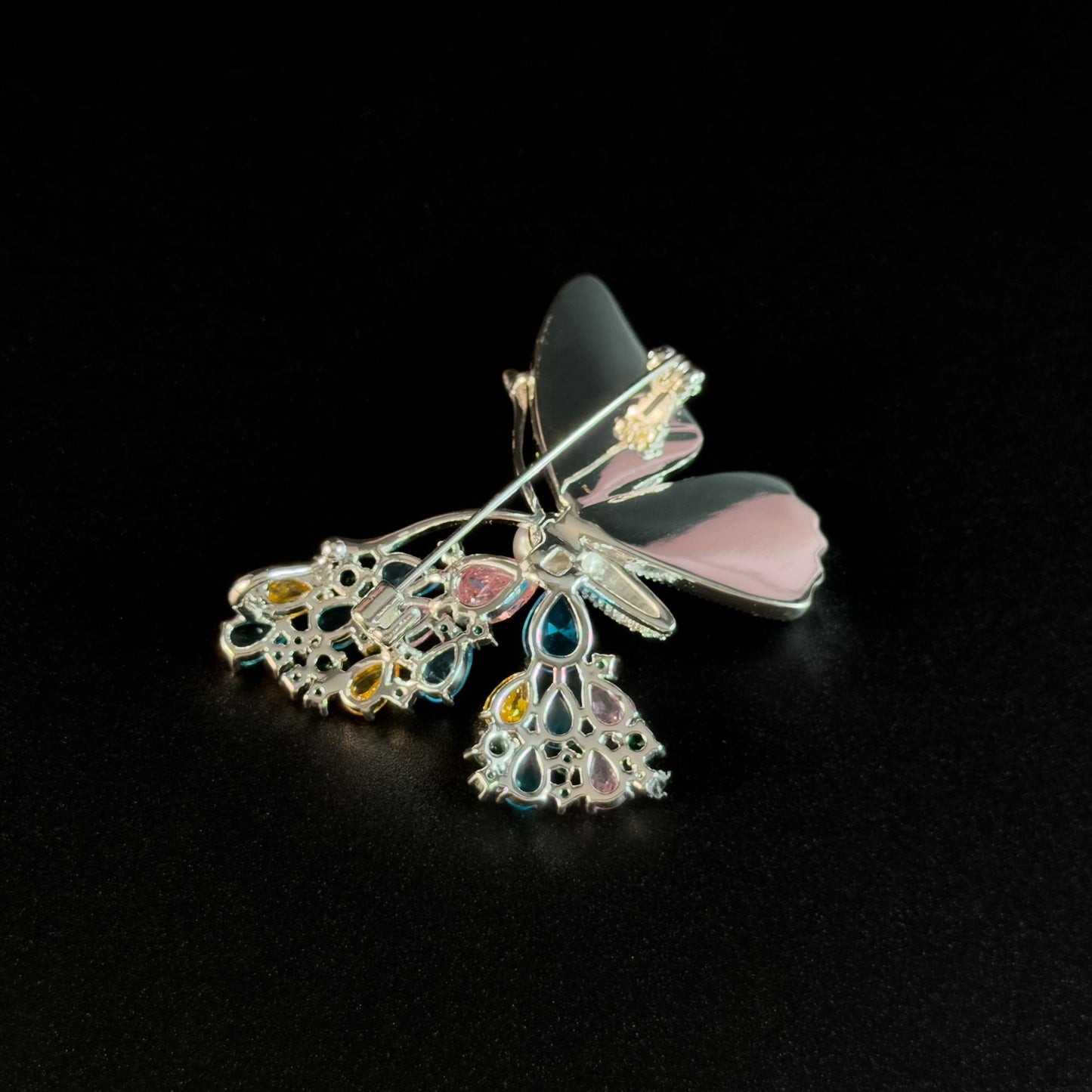 Colorful Crystal Butterfly Brooches