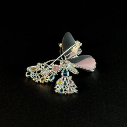 Colorful Crystal Butterfly Brooches