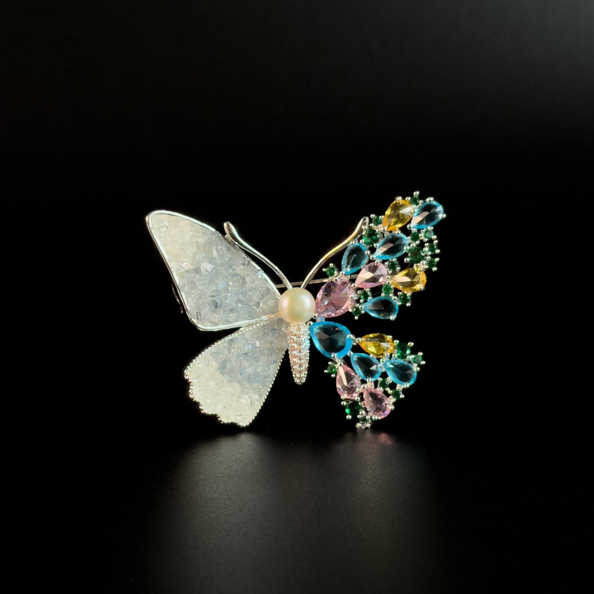 Colorful Crystal Butterfly Brooches