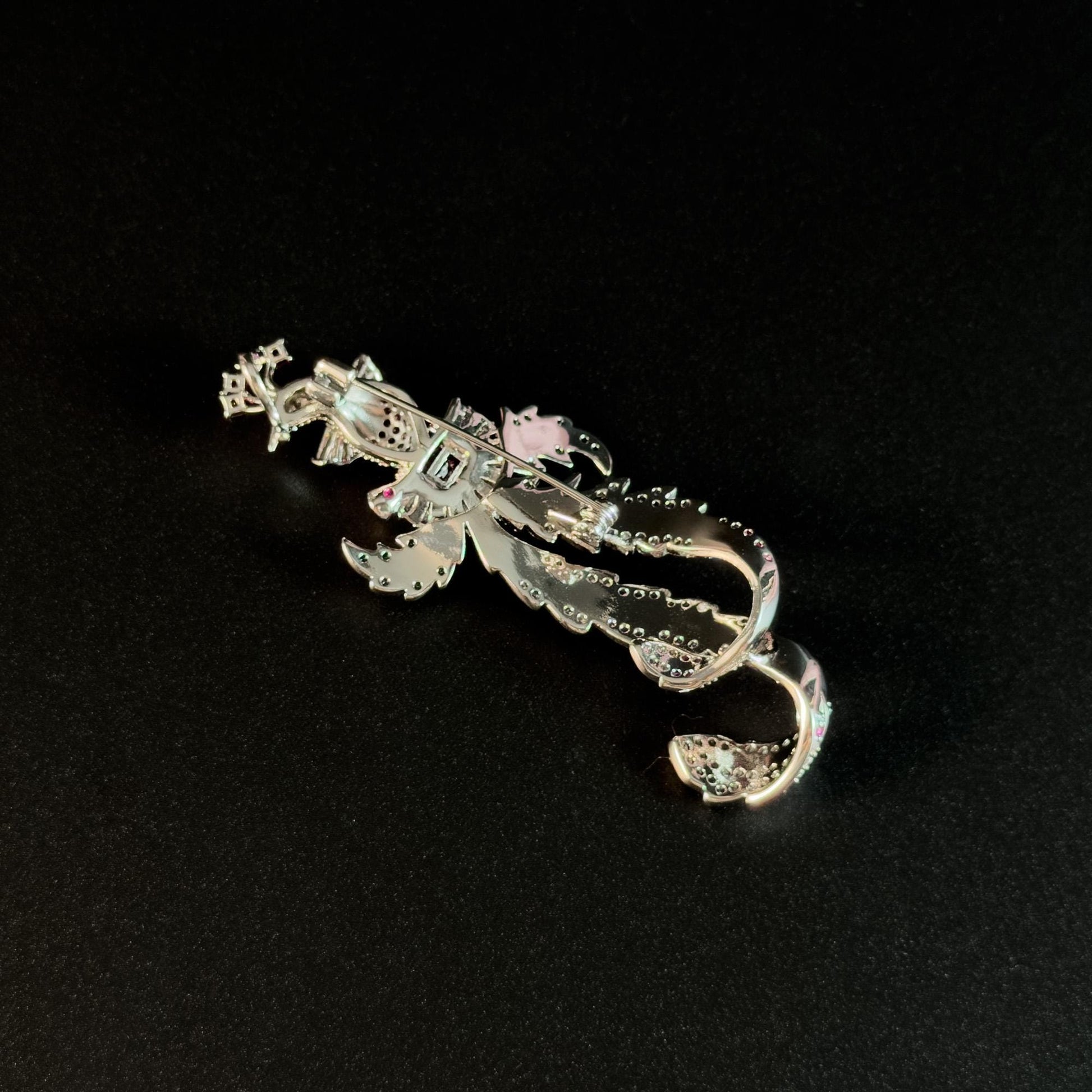 Colorful Long-Tailed Bird Brooch