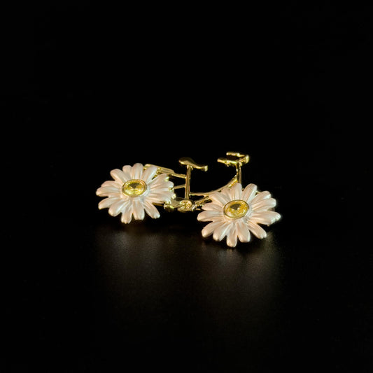 Daisy Bicycle Brooch