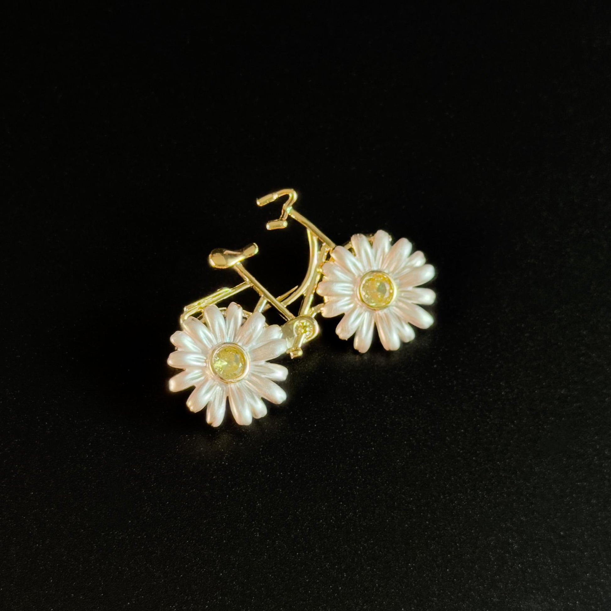 Daisy Bicycle Brooch
