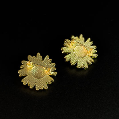 Sunflower and Bee Brooch