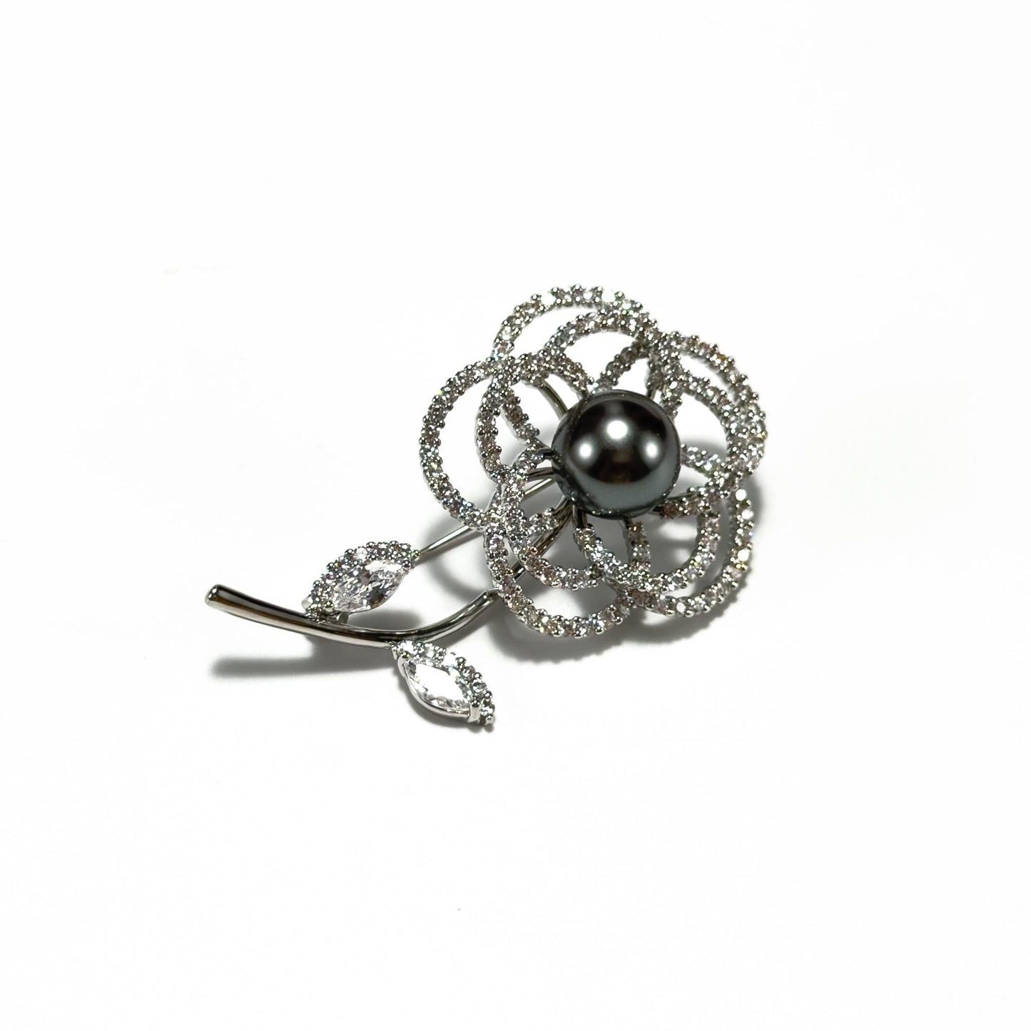 Pearl Camellia Tree Brooch