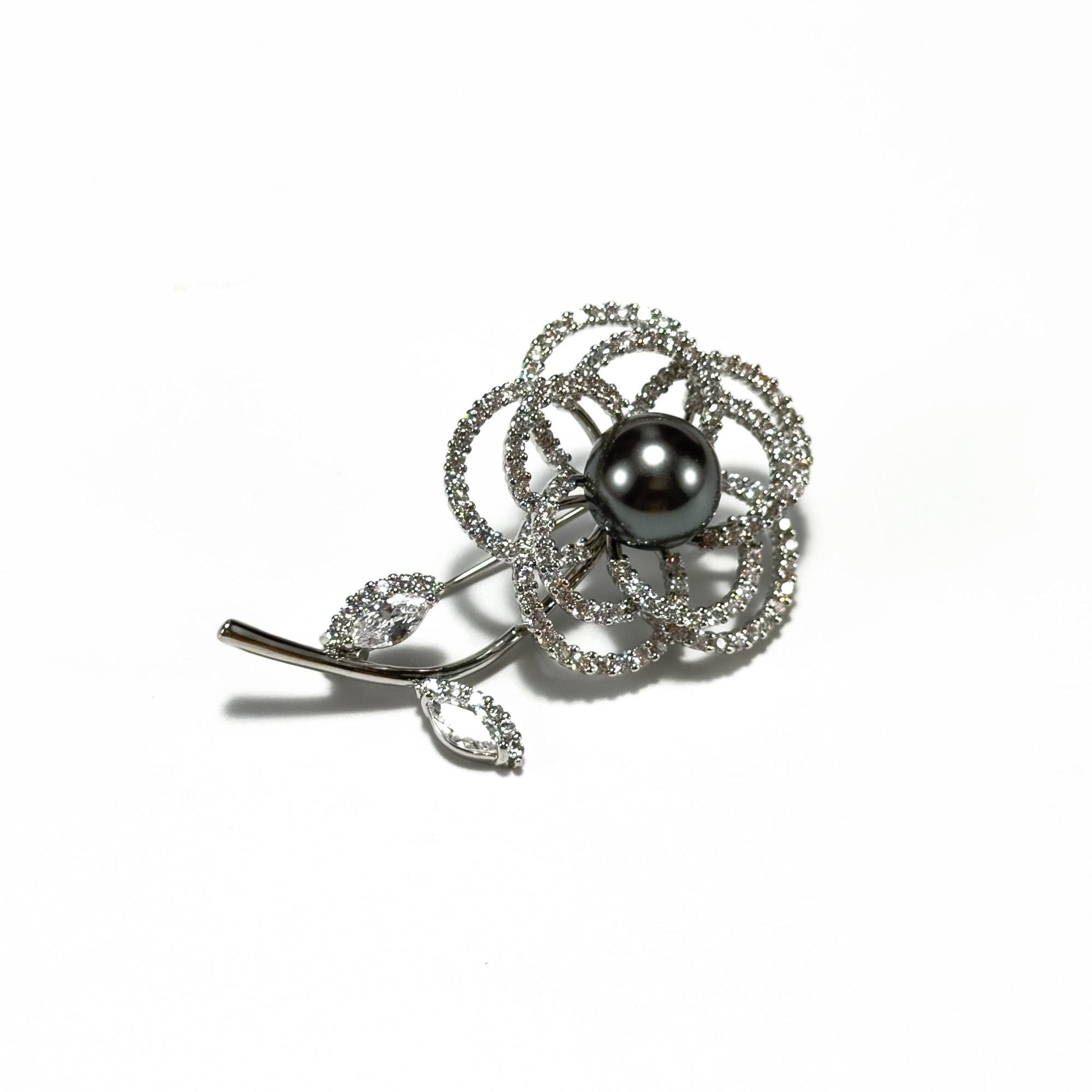 Pearl Camellia Tree Brooch
