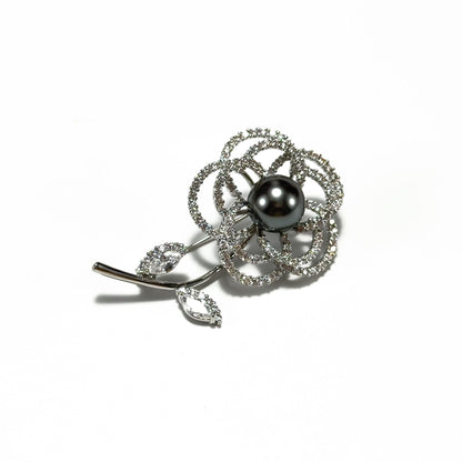 Pearl Camellia Tree Brooch