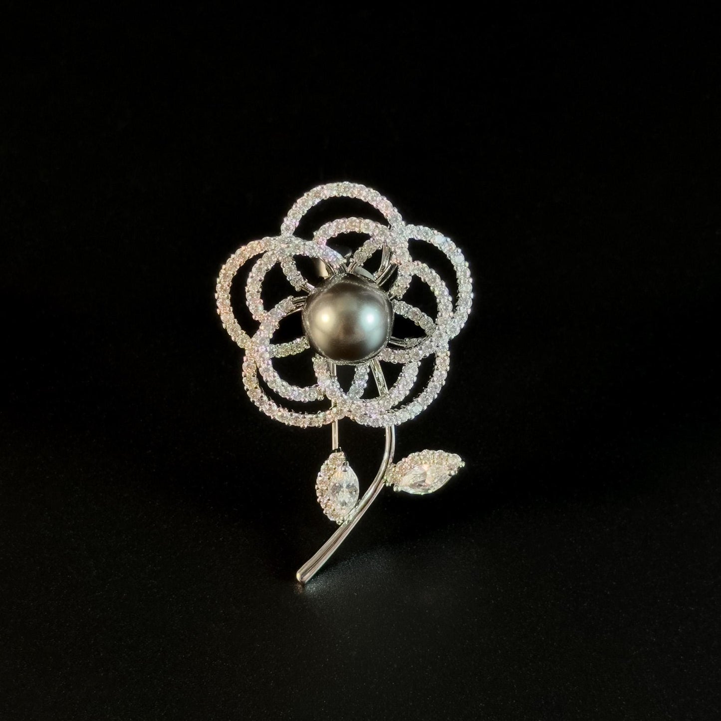 Pearl Camellia Tree Brooch