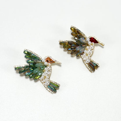 Luxury Crystal Hummingbird Brooch
