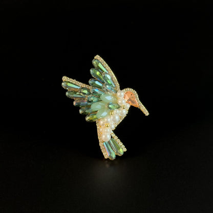 Luxury Crystal Hummingbird Brooch