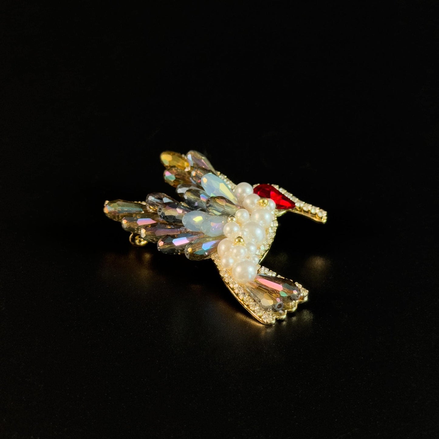 Luxury Crystal Hummingbird Brooch