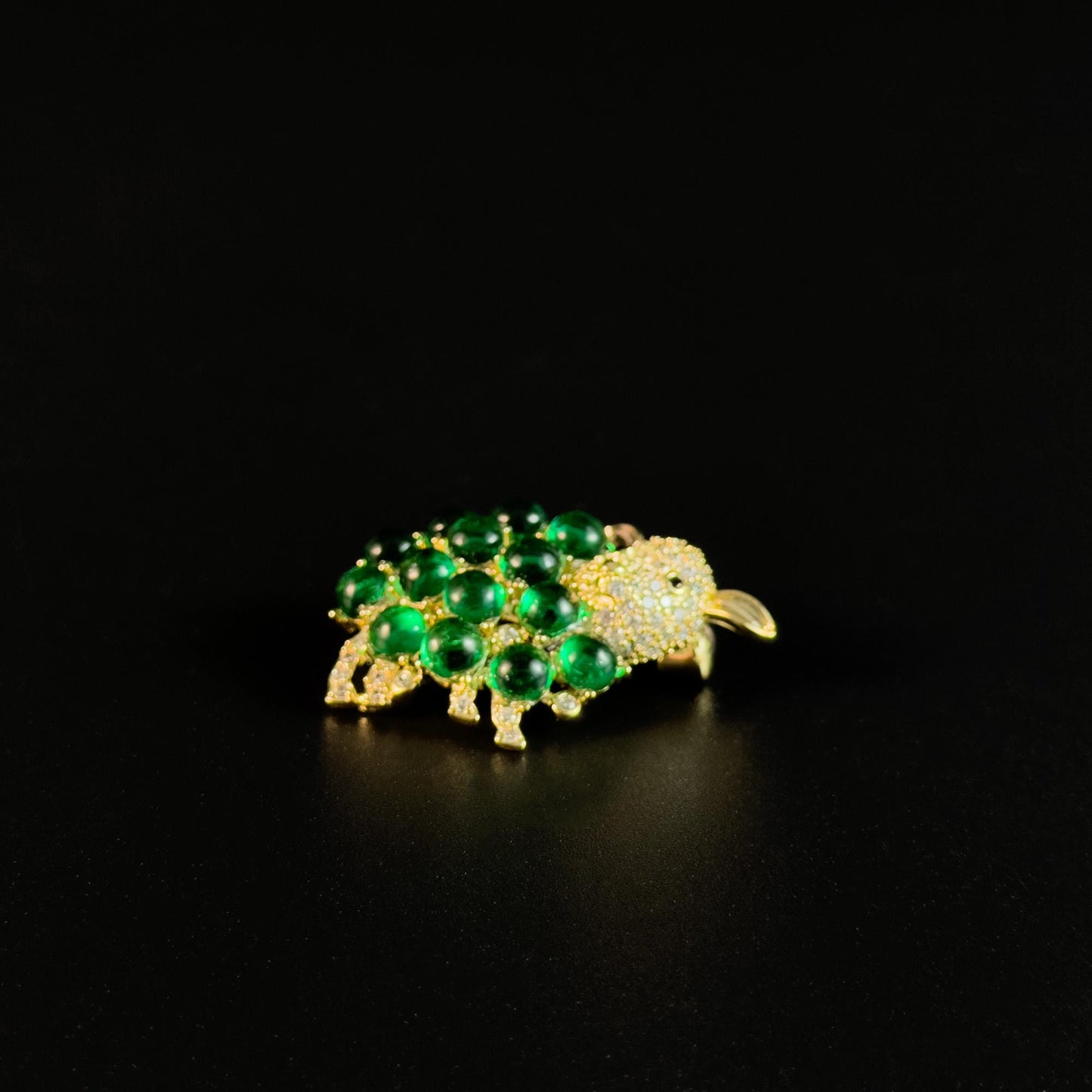 Emerald Sheep Brooch