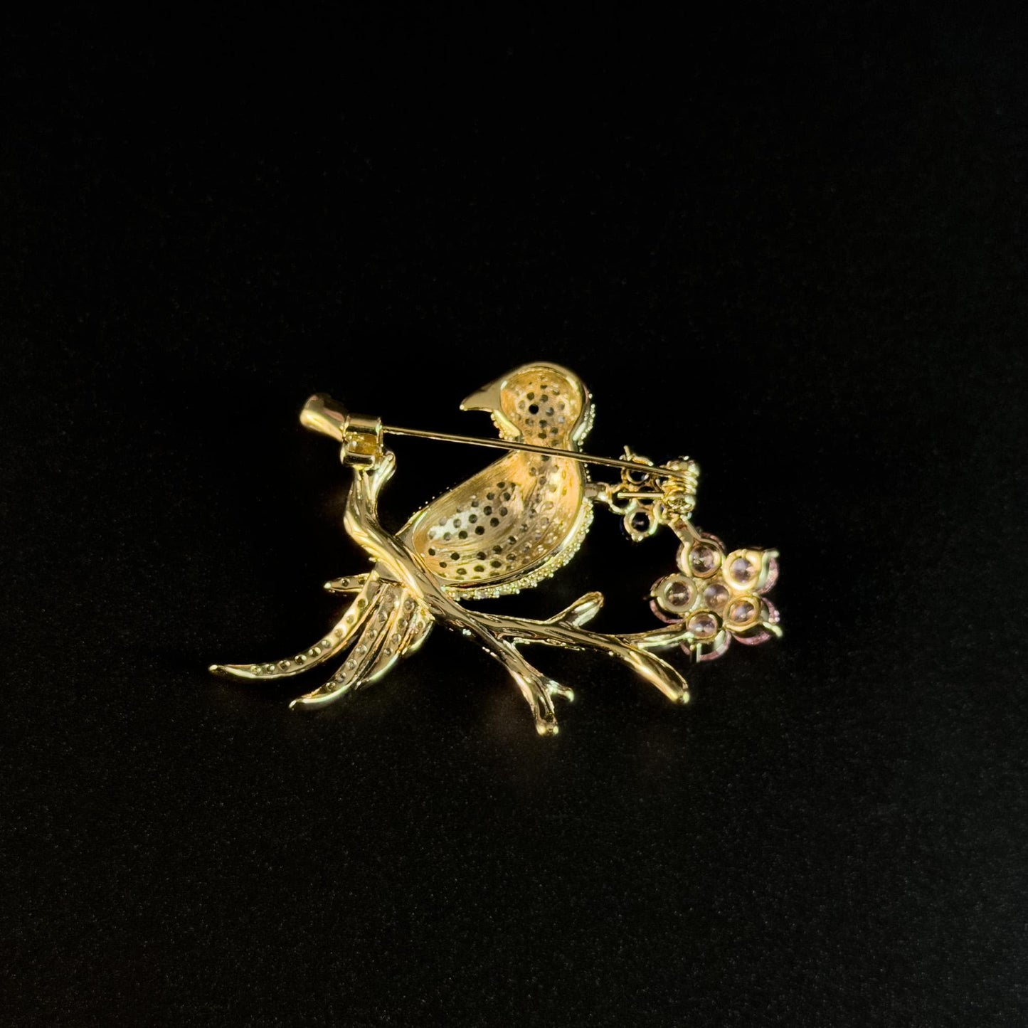 French-style plum blossom branch with a small bird