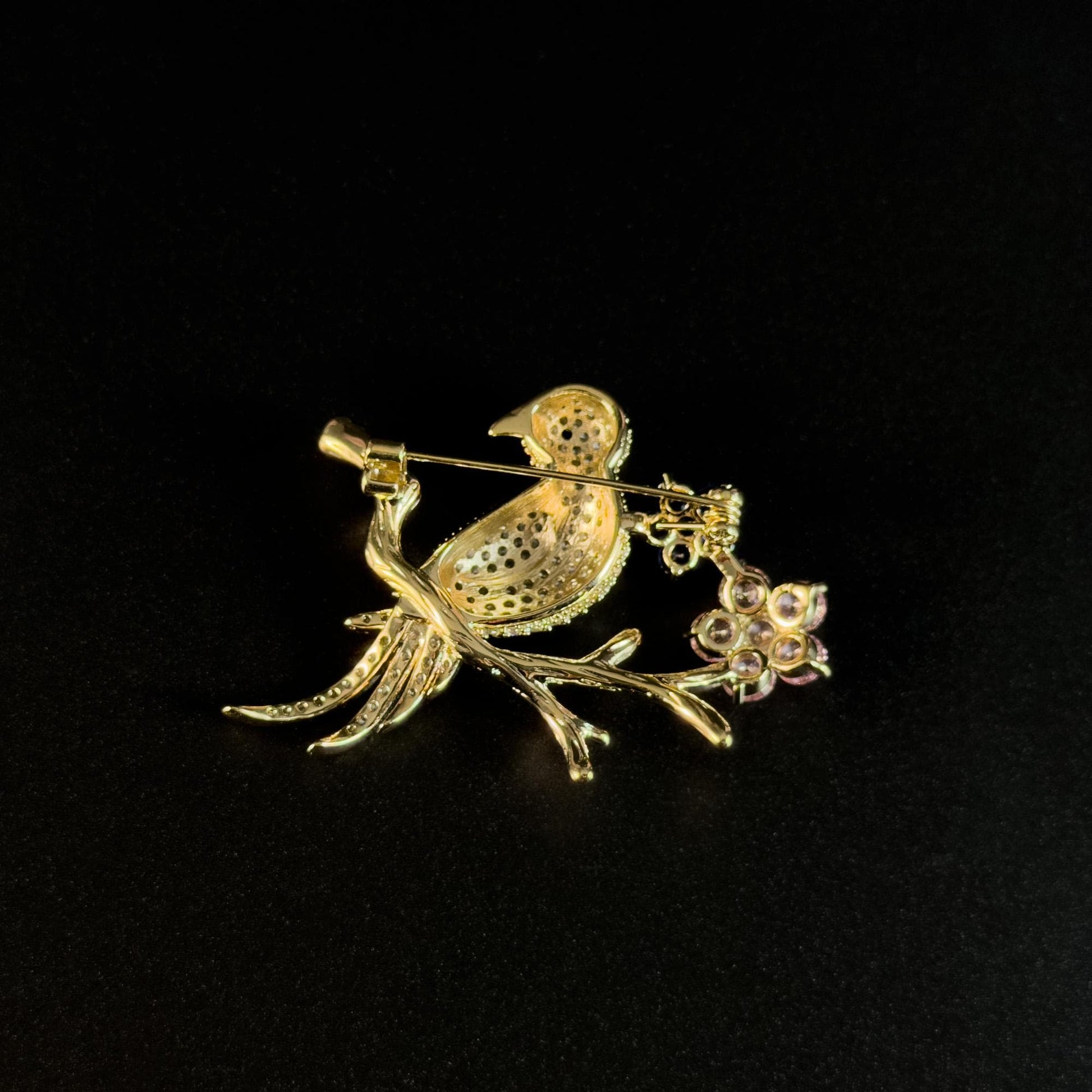 French-style plum blossom branch with a small bird