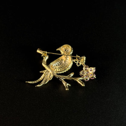 French-style plum blossom branch with a small bird
