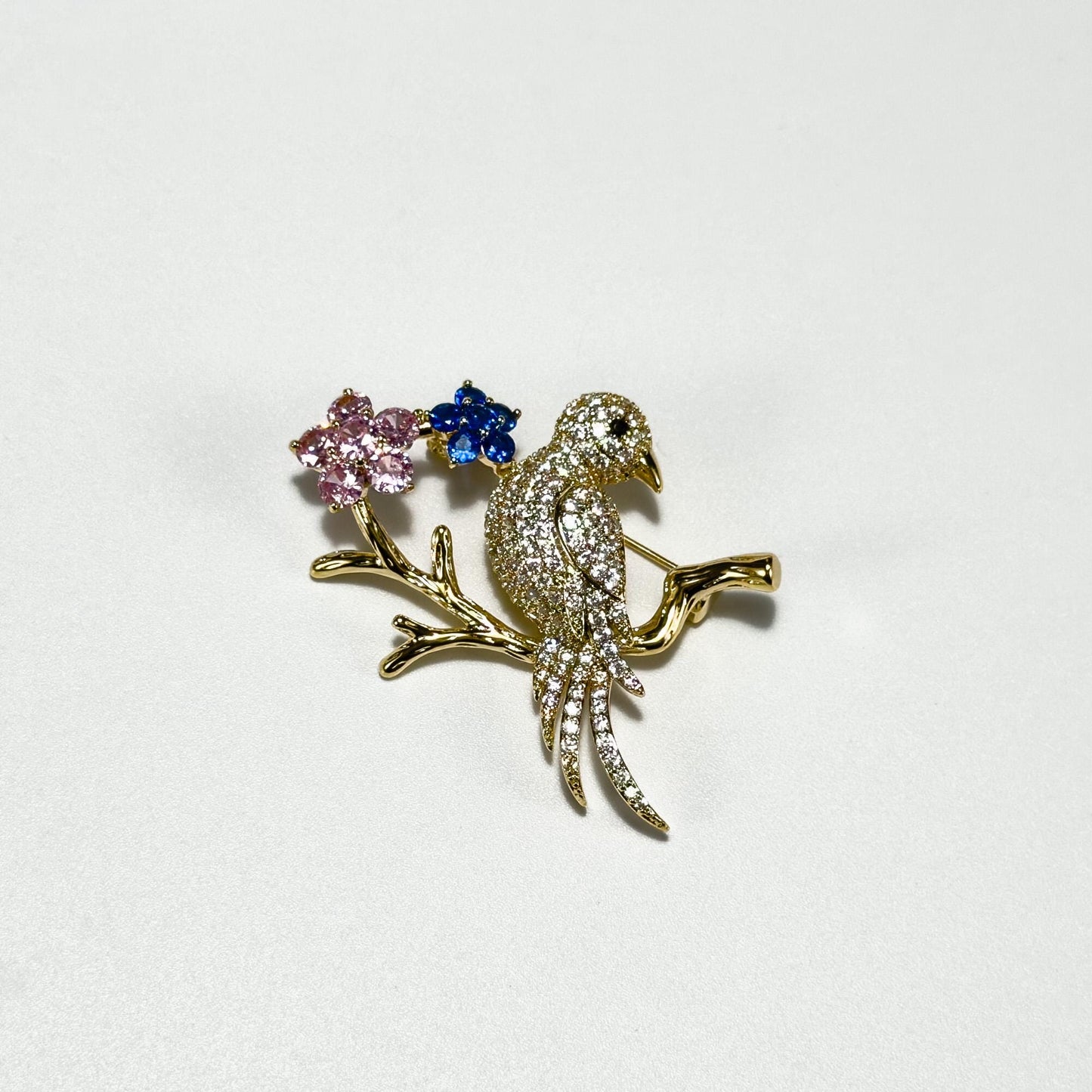 French-style plum blossom branch with a small bird
