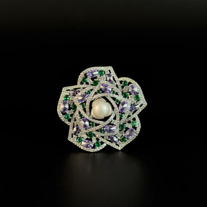 Elegant Camellia Brooch