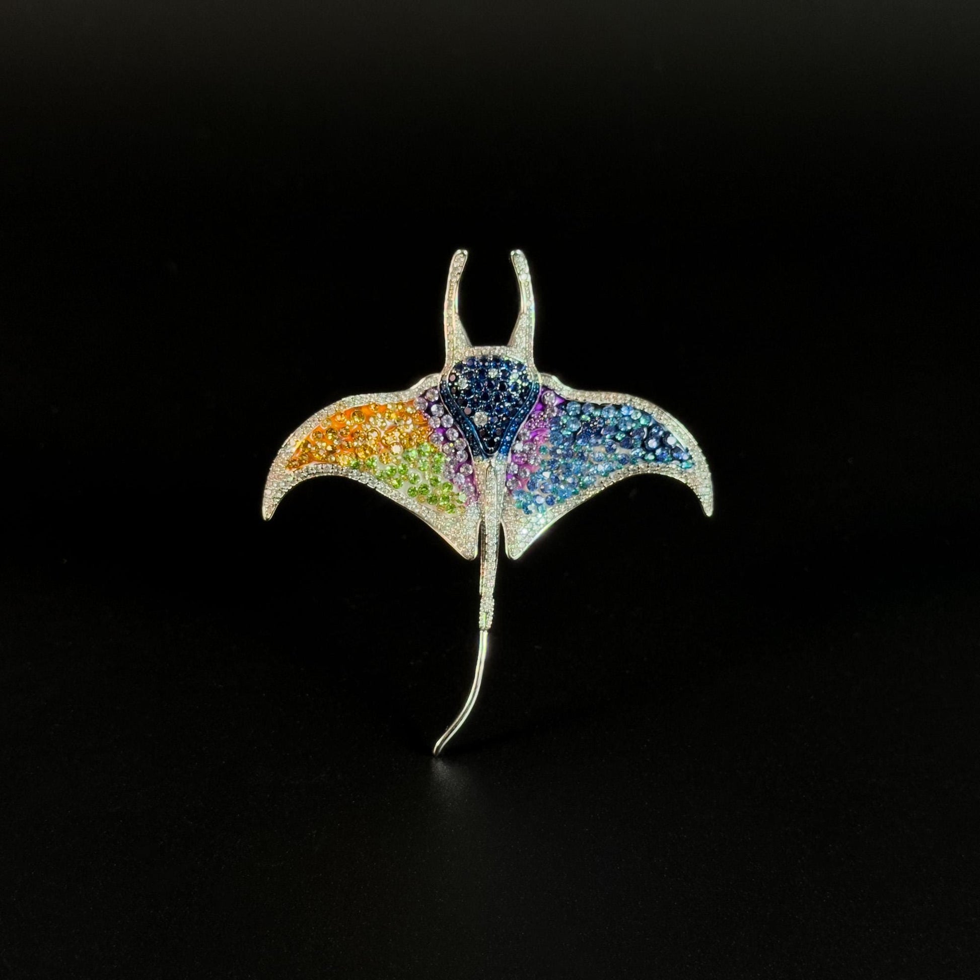 Colorful Manta Ray Brooch