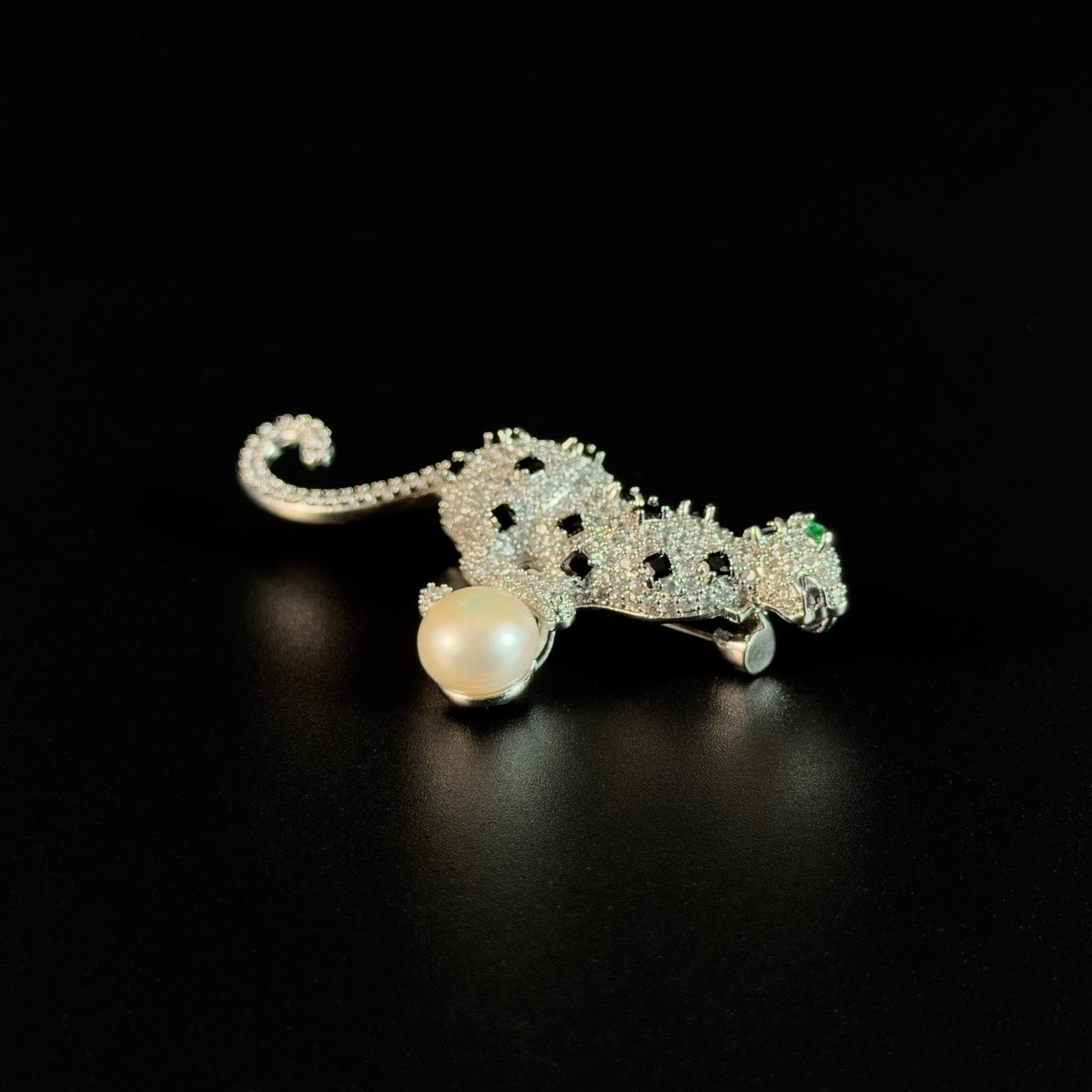Pearl Cheetah Brooch