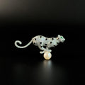 Pearl Cheetah Brooch