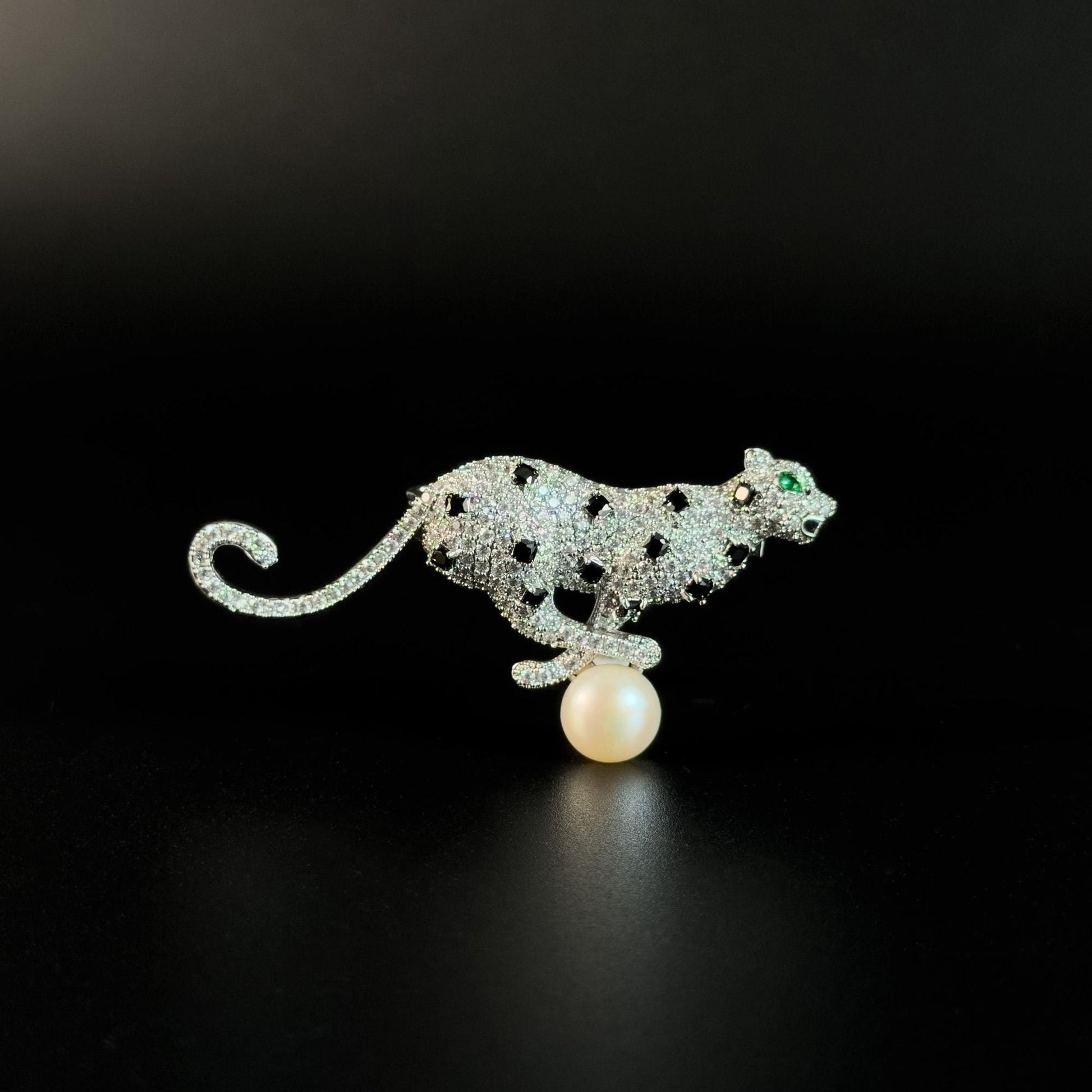 Pearl Cheetah Brooch
