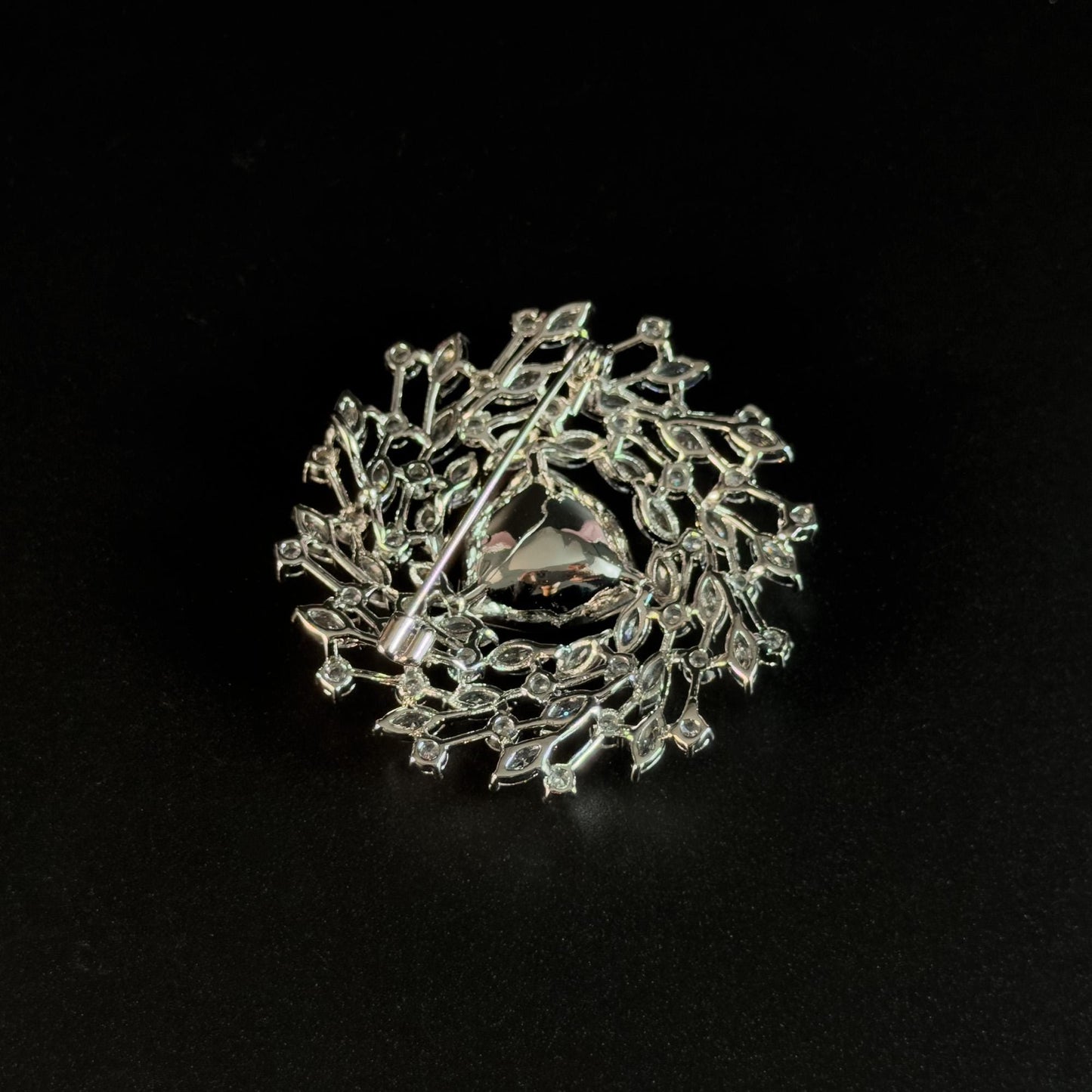 Blue Zircon Firework Brooch
