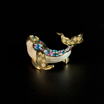 Colorful Whale Brooch