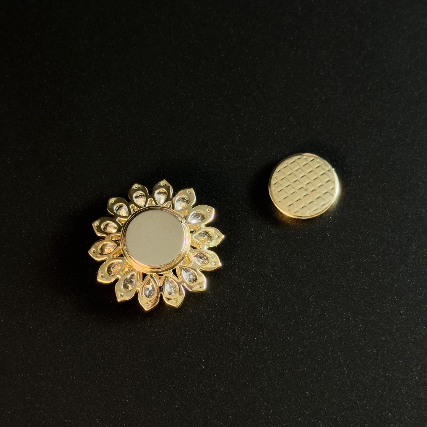 Purple Floral Magnetic Cufflinks
