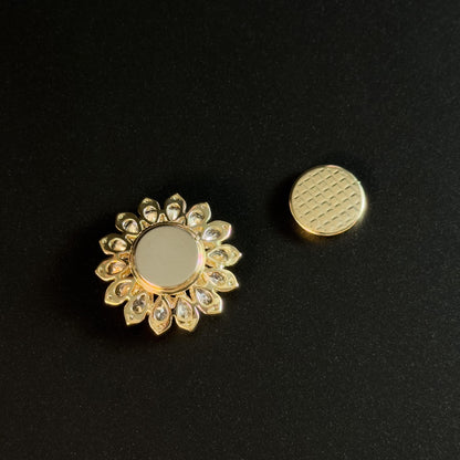 Purple Floral Magnetic Cufflinks