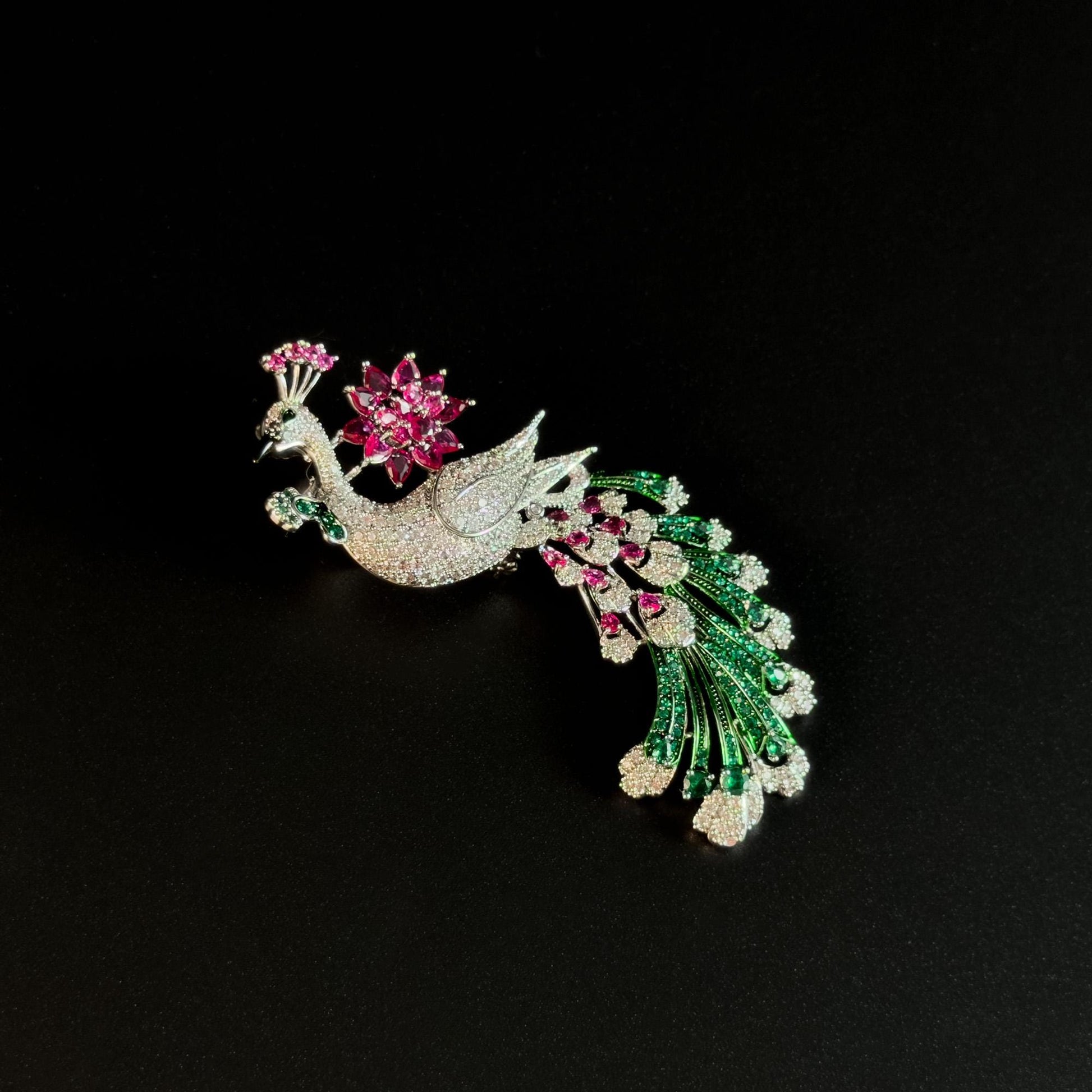 Elegant Peacock Brooch