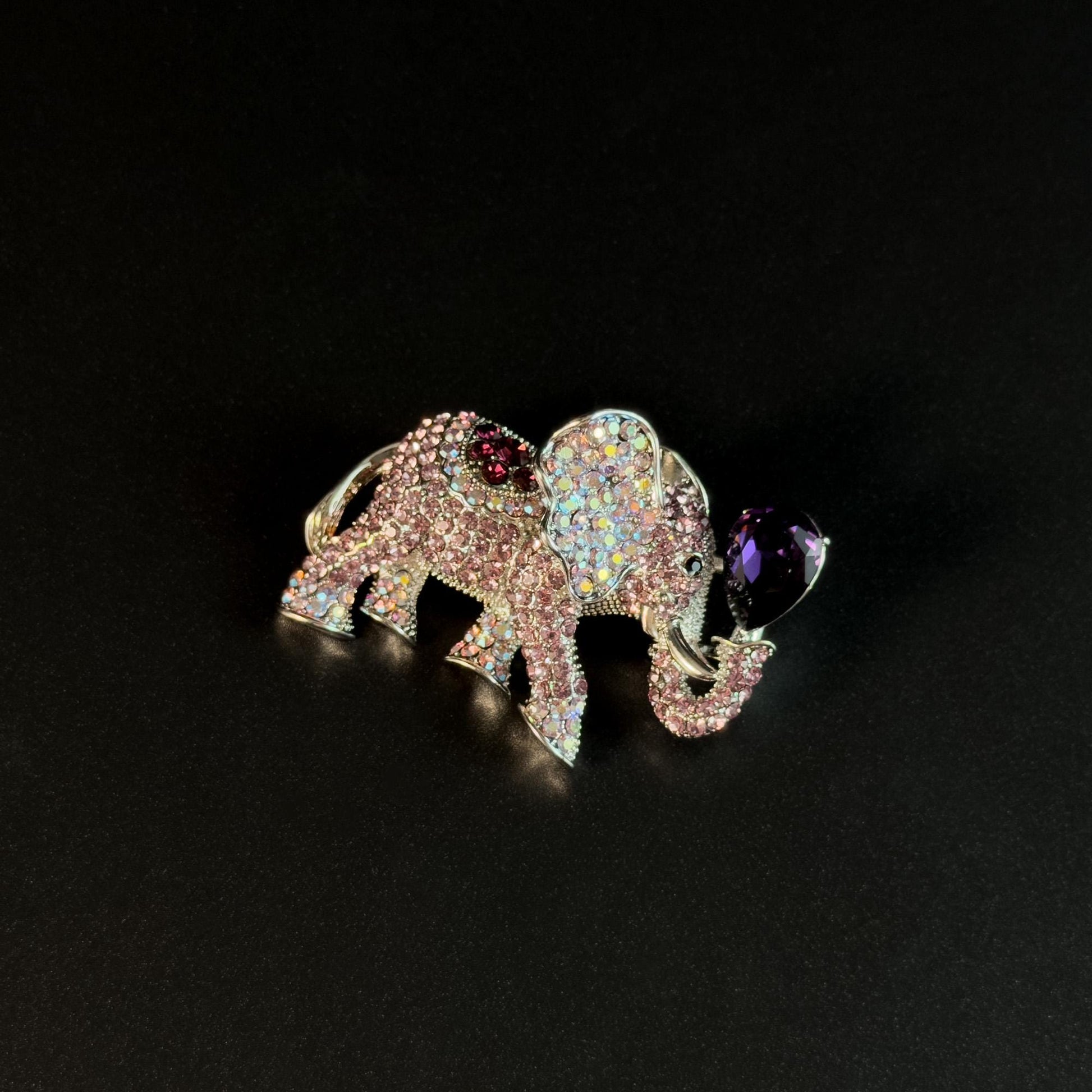 Purple Elephant Brooch