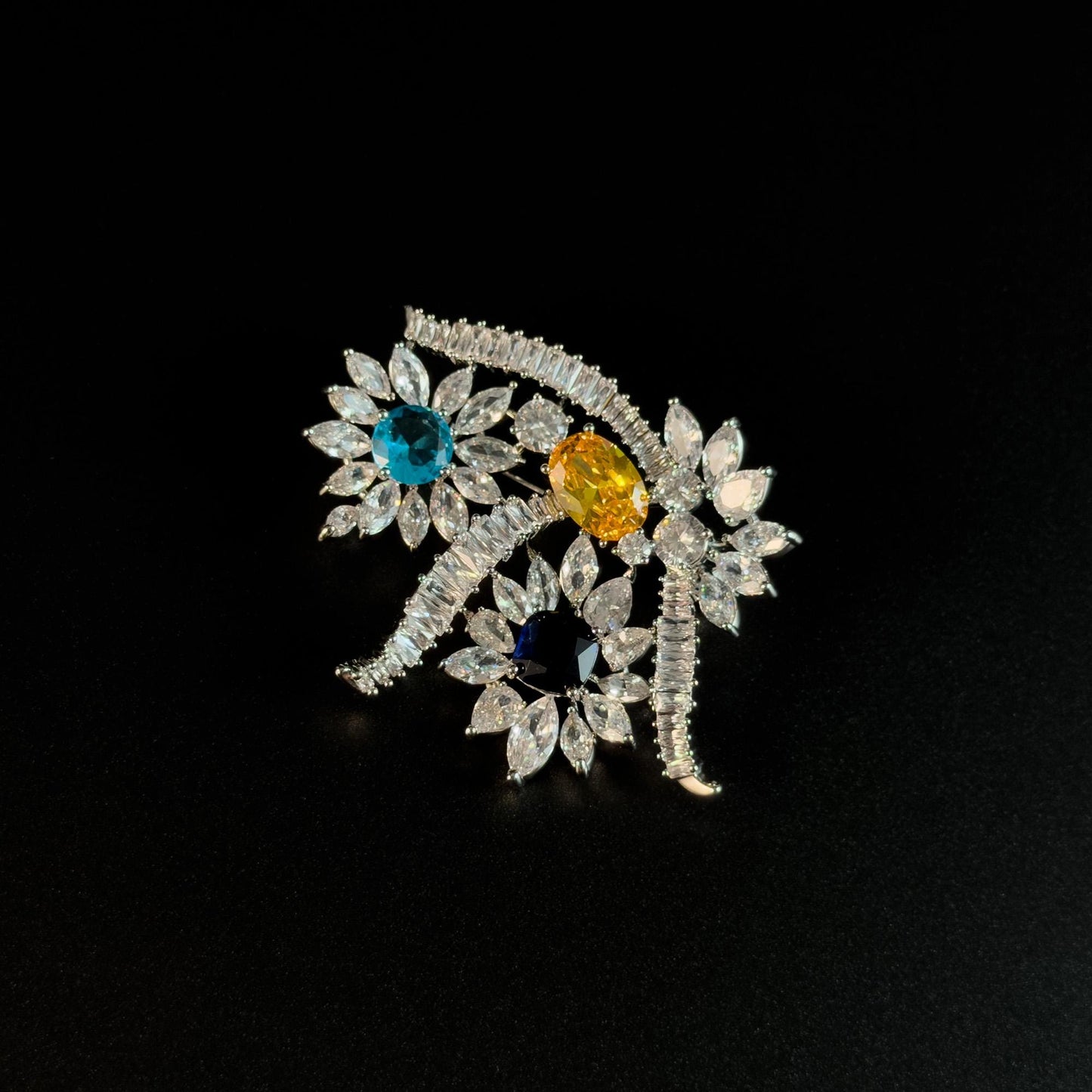 Colorful Floral Brooch