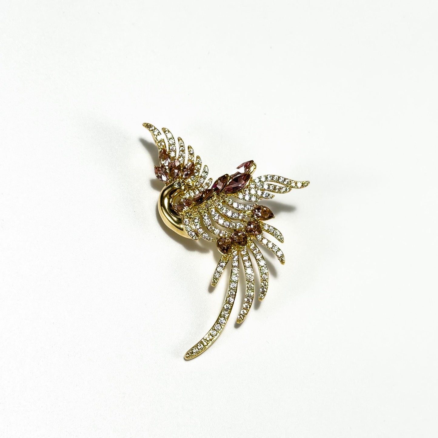 Golden Bird of Paradise Brooch