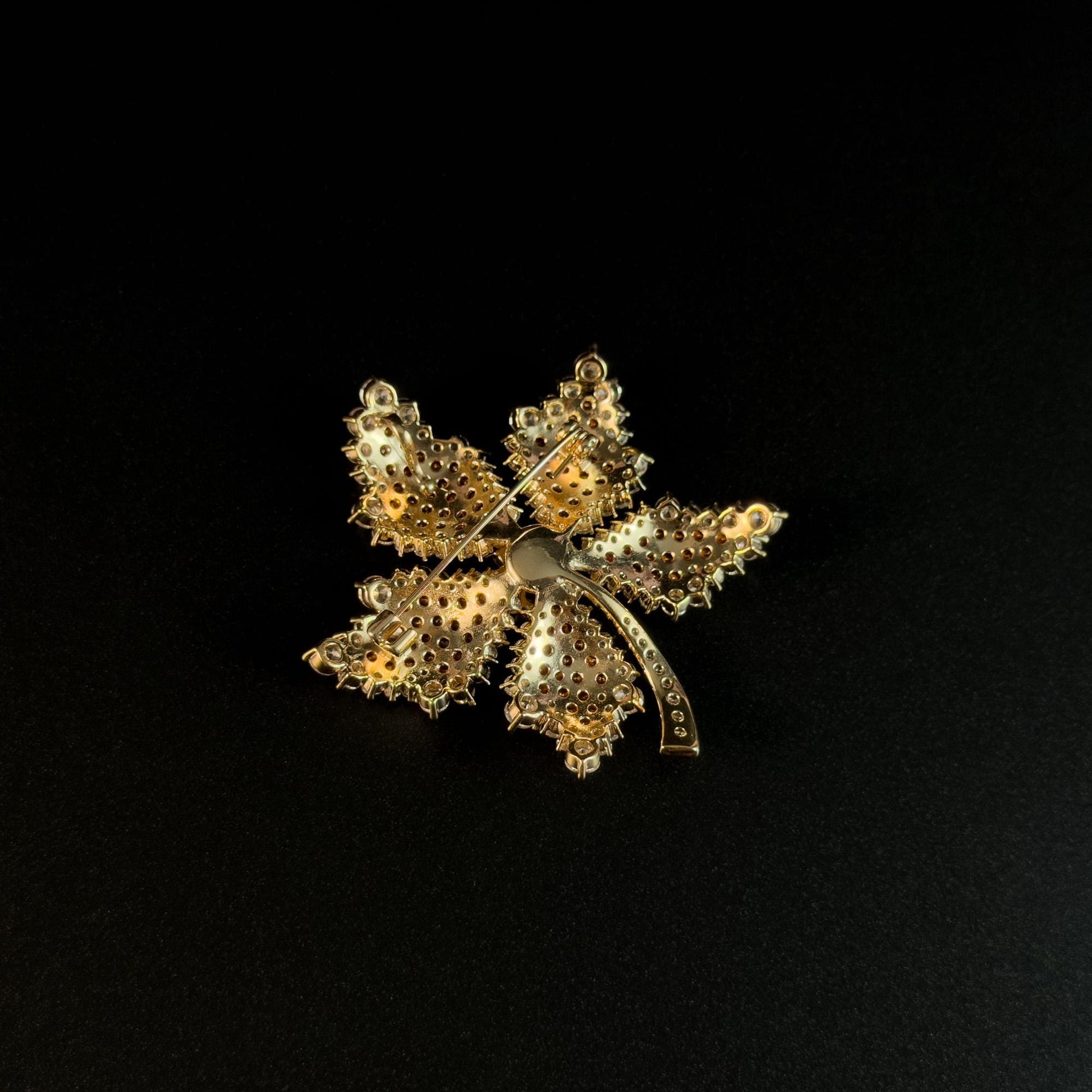 Orange Maple Leaf Brooch