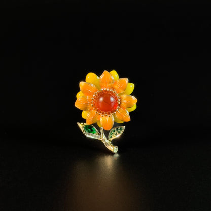 Sunflower Bouquet Brooch