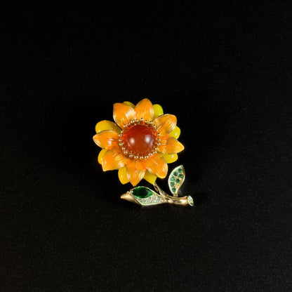 Sunflower Bouquet Brooch