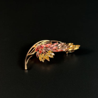 Rose Quartz Butterfly Brooch