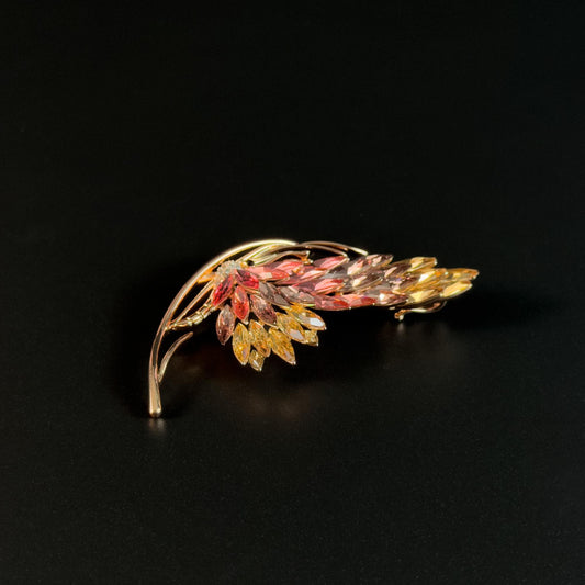 Rose Quartz Butterfly Brooch