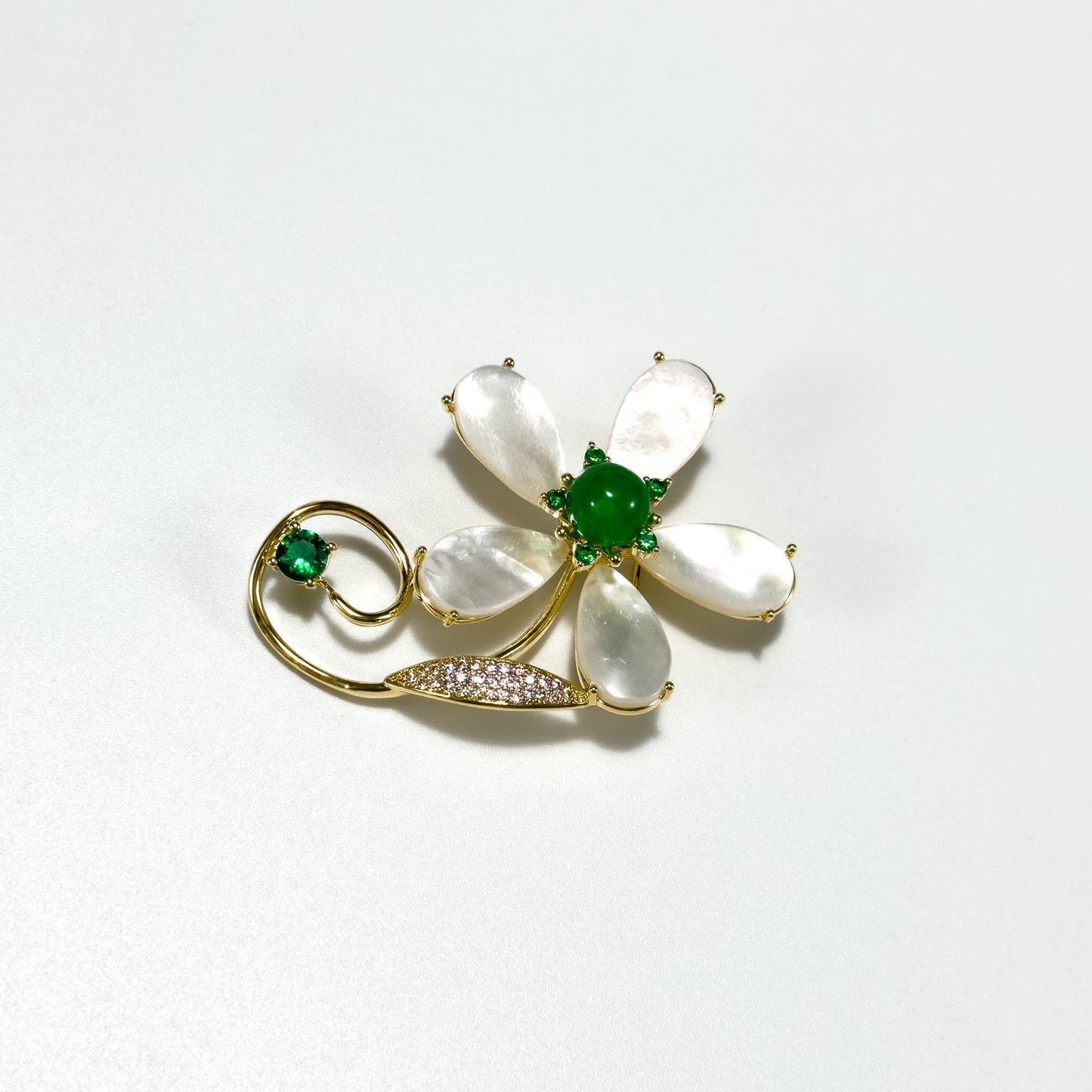 Shell Flower Brooch