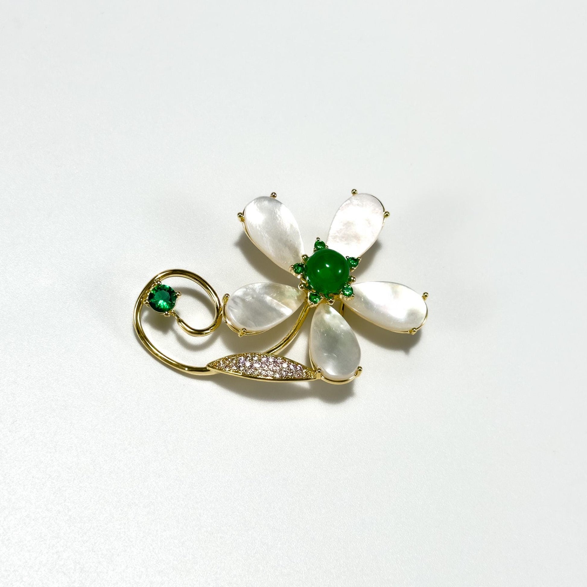 Shell Flower Brooch