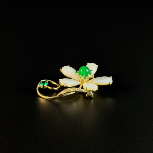 Shell Flower Brooch