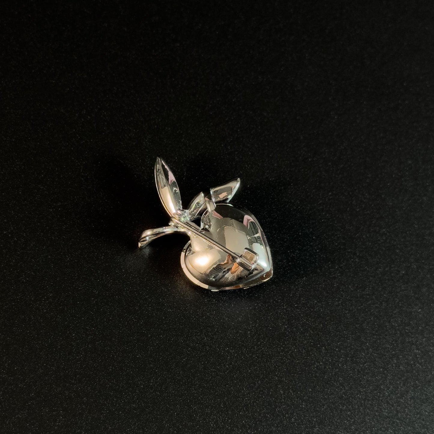 Blue Crystal Apple Brooch