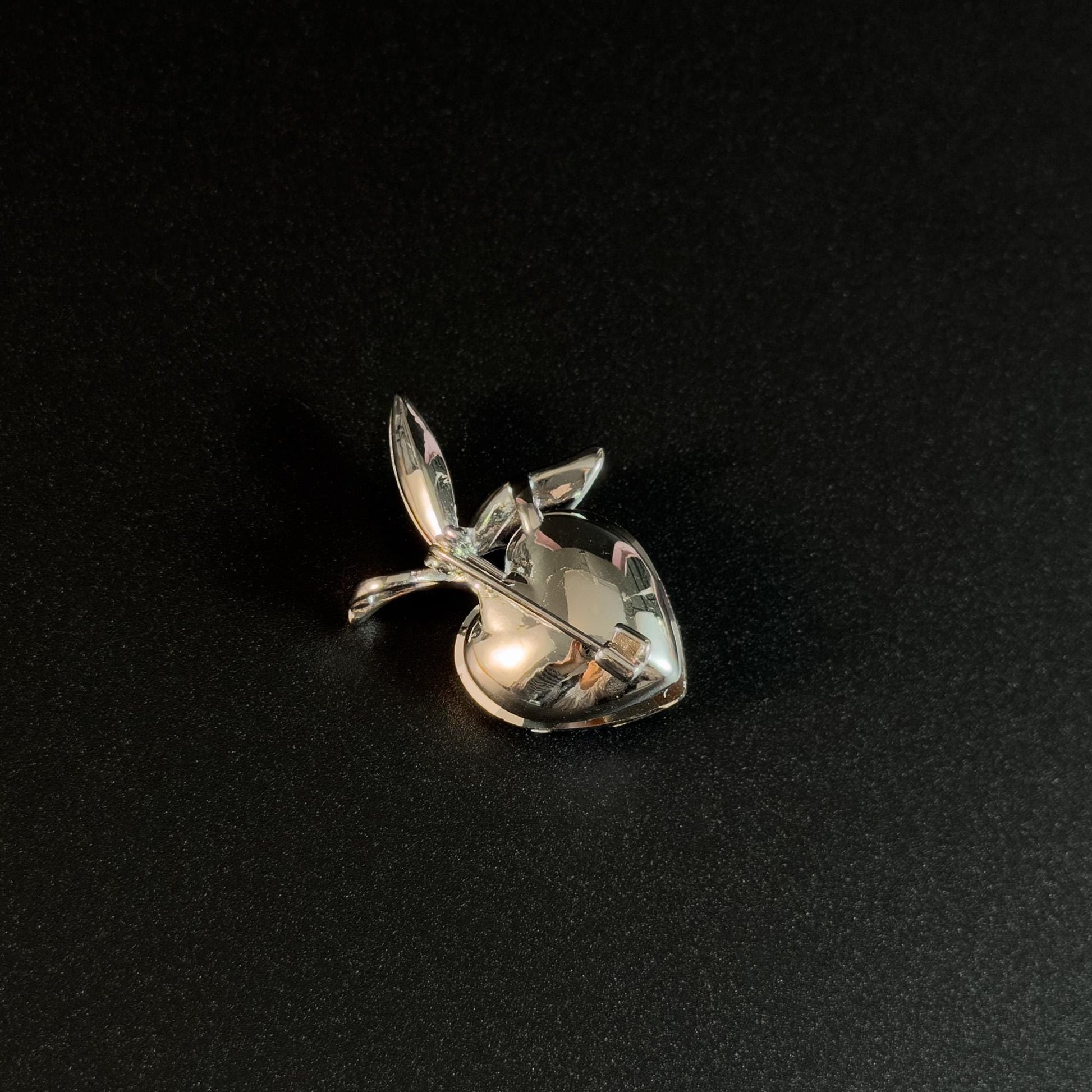 Blue Crystal Apple Brooch