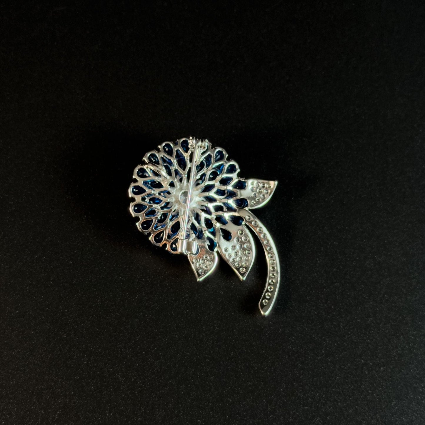 Blue Dandelion Brooch