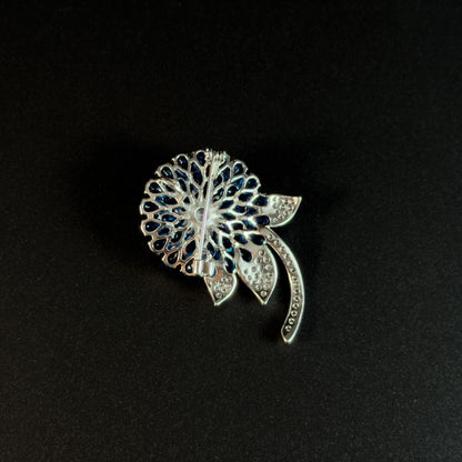Blue Dandelion Brooch