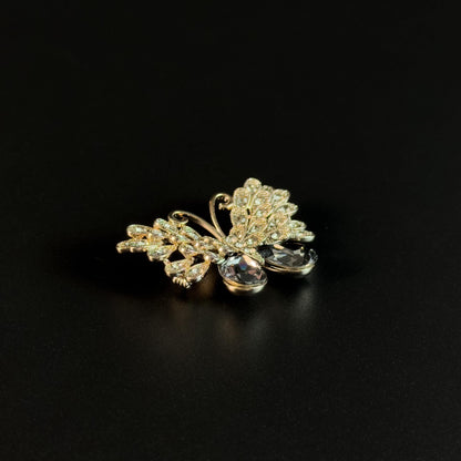 Black and Gold Butterfly Brooch