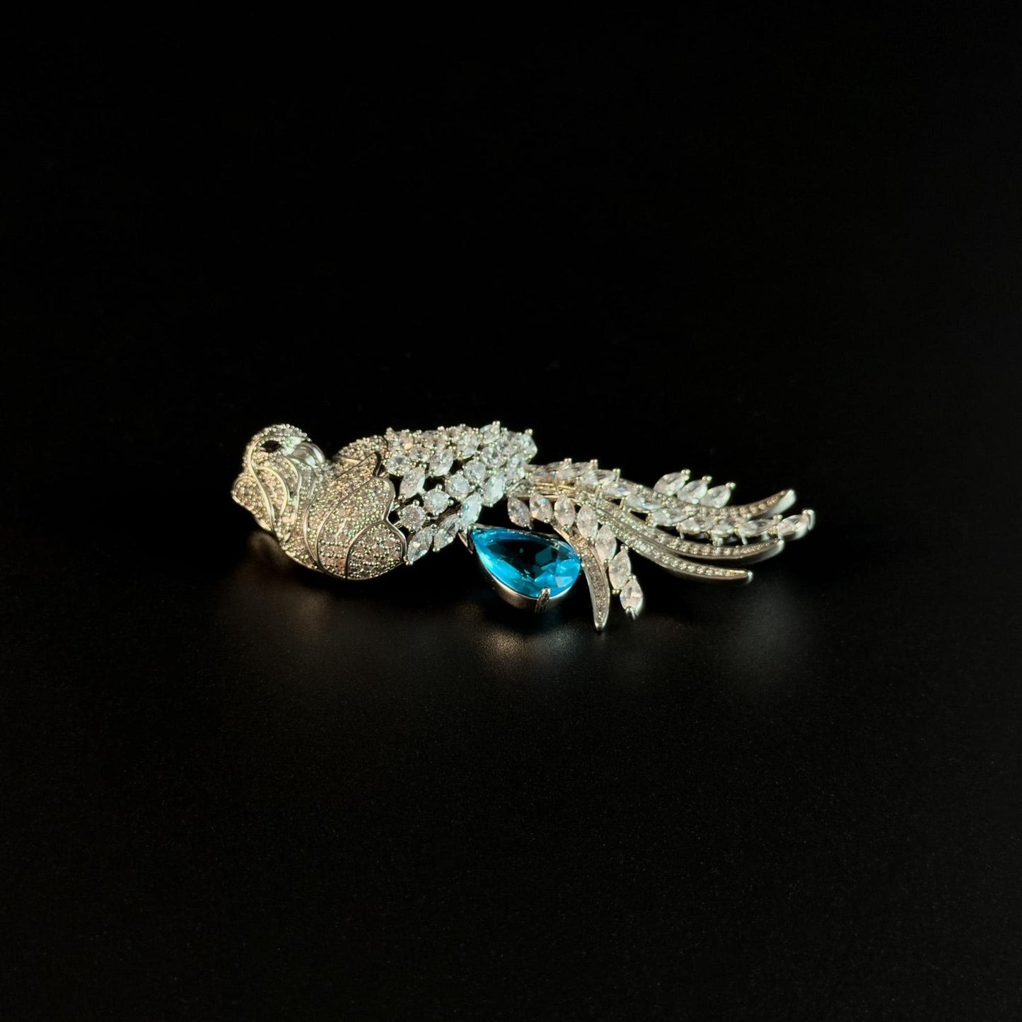 Sapphire Parrot Brooch