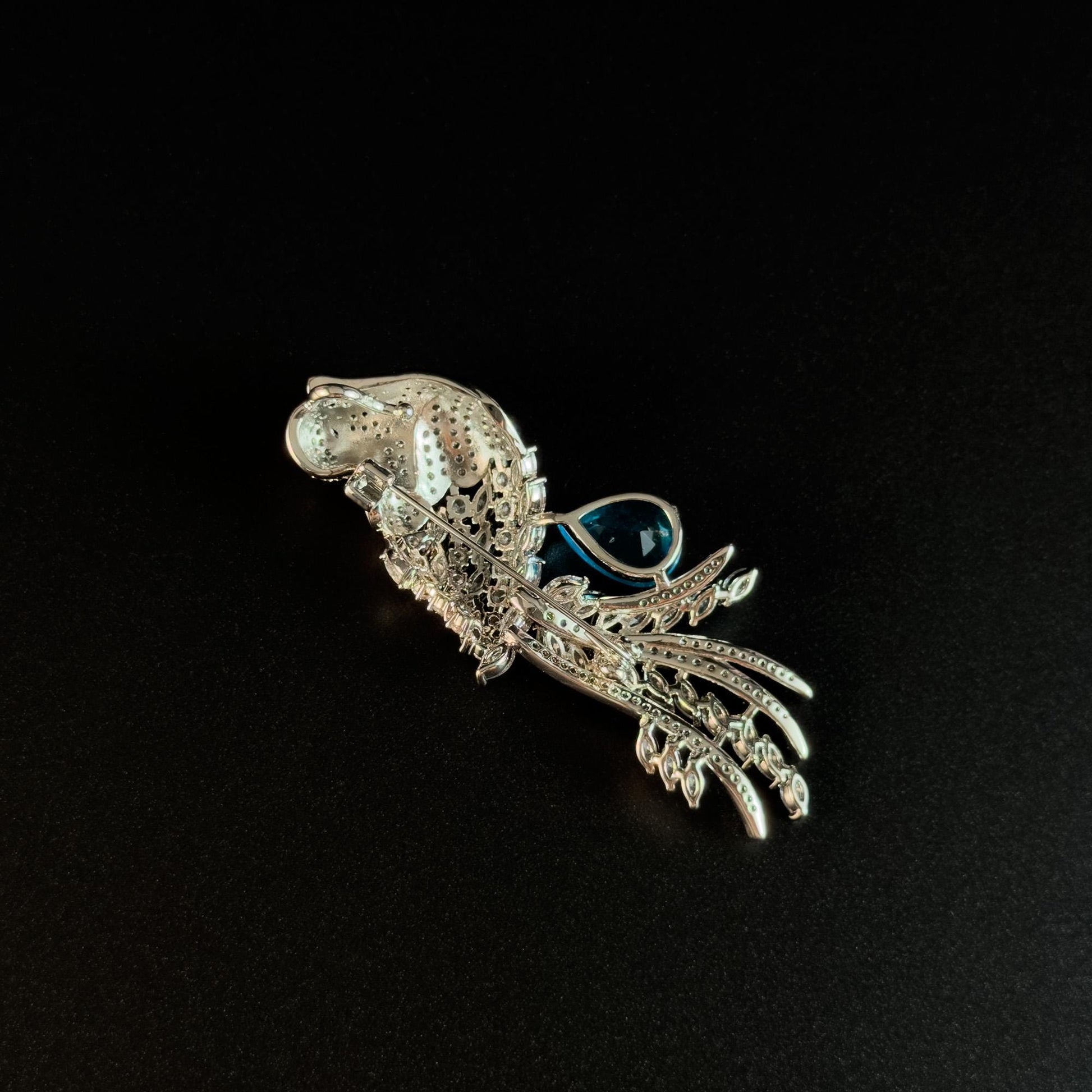 Sapphire Parrot Brooch