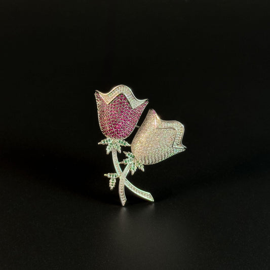 Double Flower Brooch
